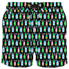 Mc2 Saint Barth Men`s Swim Shorts In Lightweight Fabric With Champagne Print In Black