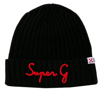 Mc2 Saint Barth Man Hat With Super G Embroidery Super G Special Edition In Black