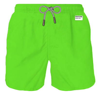 Mc2 Saint Barth Man Fluo Green Swim Shorts Pantone Special Edition