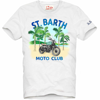 MC2 SAINT BARTH MAN COTTON T-SHIRT WITH MOTORCYCLE PRINT