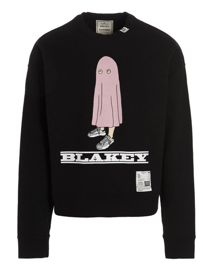 Miharayasuhiro Blakey Printed Cotton Sweatshirt In Black