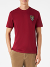 Shop Mc2 Saint Barth Man Burgundy T-shirt With Print