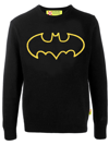 Mc2 Saint Barth Man Black Sweater Batman Logo Warner Bros. Special Edition In Black