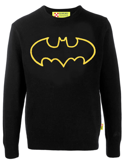 Mc2 Saint Barth Man Black Sweater Batman Logo Warner Bros. Special Edition
