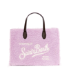 Mc2 Saint Barth Lilac Sherpa Fabric Handbag In Purple