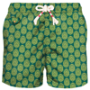 Mc2 Saint Barth Light Fabric Man Swim Shorts Indian Print In Green