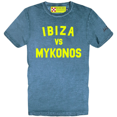Mc2 Saint Barth Ibiza Vs Mykonos Bluette Mans T-shirt
