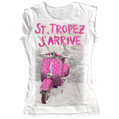 Mc2 Saint Barth Kids' Girl T-shirt With St.tropez Print