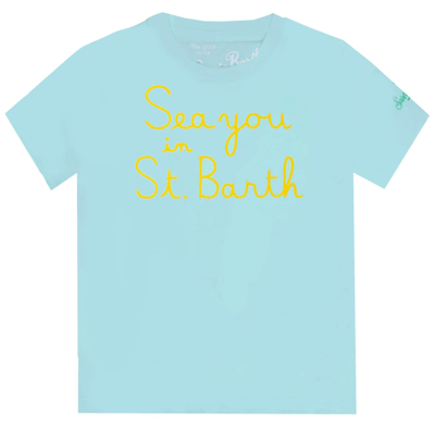 Mc2 Saint Barth Kids' Girl T-shirt With Sea You In Saint Barth Embroidery