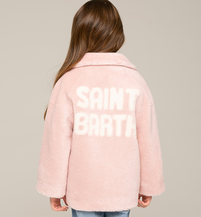 Mc2 Saint Barth Kids' Girl Coat Pink Teddy Fabric