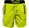 MC2 SAINT BARTH FLUO YELLOW LIGHT FABRIC ZIPPED SWIM SHORTS