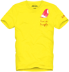 Shop Mc2 Saint Barth Fior Di Fragola Cotton T-shirt With Embroidery Algida® Special Edition In Yellow