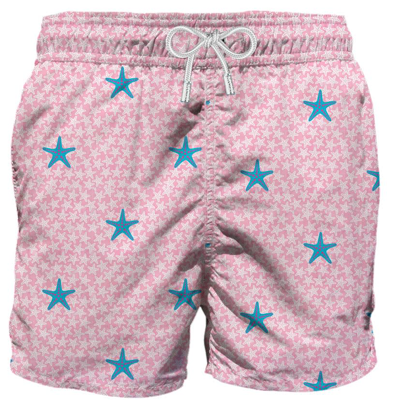 Mc2 Saint Barth Embroidered Seastar Swim Shorts In Pink