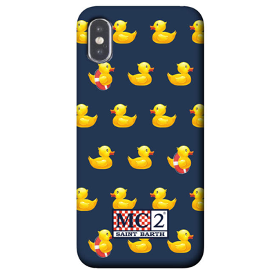 Mc2 Saint Barth Ducky Print Cover For Iphone X And Xs In Blue