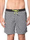 MC2 SAINT BARTH CHECK LIGHT FABRIC ZIPPED SWIM SHORTS