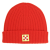 Mc2 Saint Barth Cashmere Blend Red Hat With Check Patch In Red