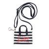 Mc2 Saint Barth Canvas Navy Blue Key Bag In Blue