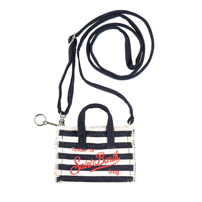 Mc2 Saint Barth Canvas Navy Blue Key Bag