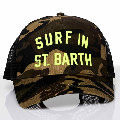Mc2 Saint Barth Camouflage Print Baseball Cap In Green
