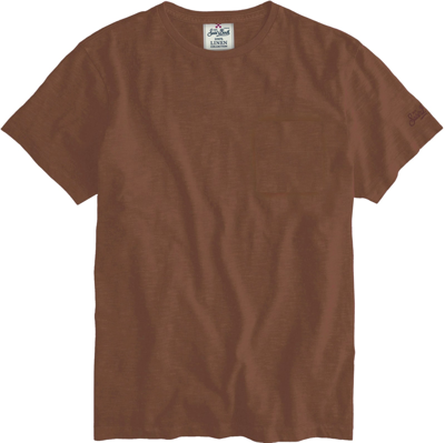 Mc2 Saint Barth Brown Linen Man T-shirt