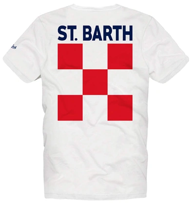 Mc2 Saint Barth Kids' Boys T-shirt Check Logo In White