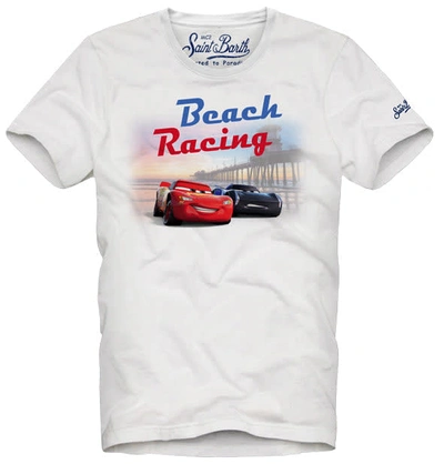 Mc2 Saint Barth Kids' Boys T-shirt Cars Beach Riders In White