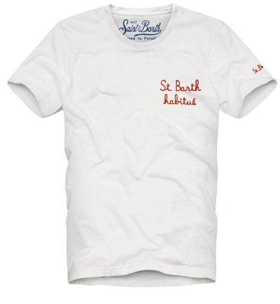 Mc2 Saint Barth Kids' Boy T-shirt With St. Barth Habitué Embroidery
