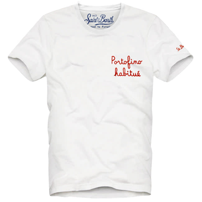 Mc2 Saint Barth Kids' Boy T-shirt With Portofino Habitué Embroidery