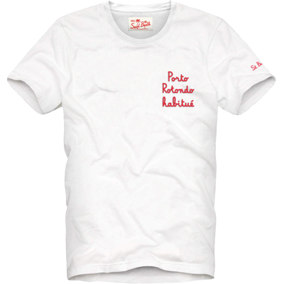 Mc2 Saint Barth Kids' Boy T-shirt With Porto Rotondo Habitué Embroidery