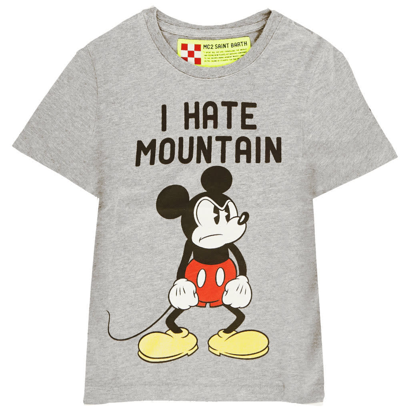 Mc2 Saint Barth Kids' Boy T-shirt With I Hate Mountain Mickey Mouse Print ©disney Special Edition