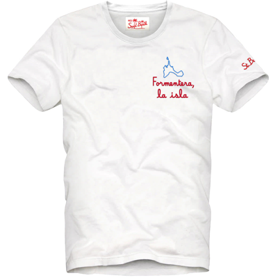 Mc2 Saint Barth Kids' Boy T-shirt With Formentera La Isla Embroidery