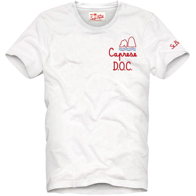 Mc2 Saint Barth Kids' Boy T-shirt With Caprese D.o.c. Embroidery