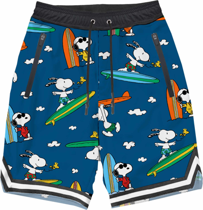 Mc2 Saint Barth Kids' Boy Swim Shorts With Snoopy Print Snoopy - Peanuts Special Edition In Blue