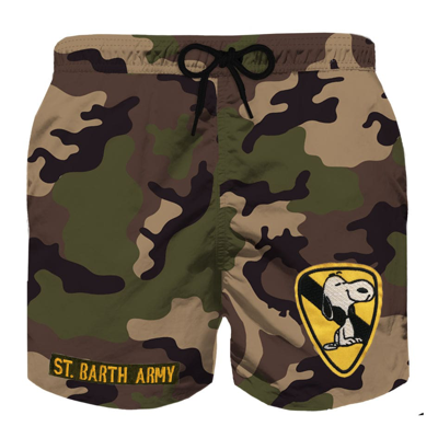 Mc2 Saint Barth Kids' Boy Swim Shorts With Snoopy Patch Snoopy - Peanuts Special Edition