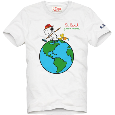 Mc2 Saint Barth Kids' Boy Cotton T-shirt With Snoopy Print Snoopy - Peanuts Special Edition
