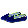 Mc2 Saint Barth Bluette Velvet Slippers Friulane In Blue