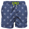 Mc2 Saint Barth Blue Stars Mid-length Swim Shorts In Blue