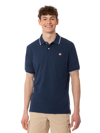 MC2 SAINT BARTH BLUE NAVY PIQUET POLO WITH ST. BARTH LOGO