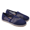 Mc2 Saint Barth Blue Macramè Espadrillas In Blue