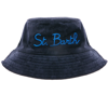 Mc2 Saint Barth Blue Corduroy Bucket Hat In Blue