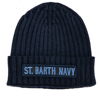 MC2 SAINT BARTH BLENDED CASHMERE HAT WITH ST. BARTH NAVY PATCH