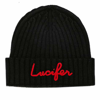 Mc2 Saint Barth Lucifer Wool Blend Beanie In Black