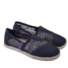 Mc2 Saint Barth Blue Macramè Espadrillas In Black
