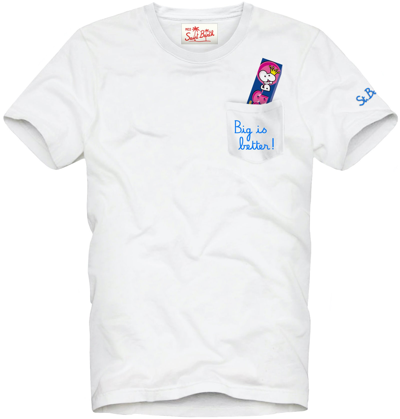Mc2 Saint Barth Big Babol Cotton T-shirt With Embroidery Big Babol® Special Edition In White