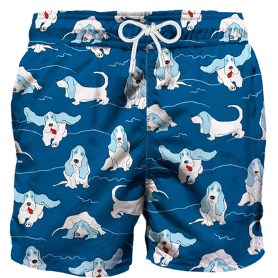 Mc2 Saint Barth Basset Hound Man Swim Shorts In Blue