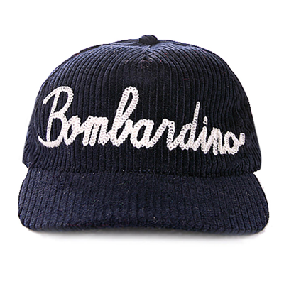 Mc2 Saint Barth Baseball Corduroy Cap With Bombardino Embroidery In Blue