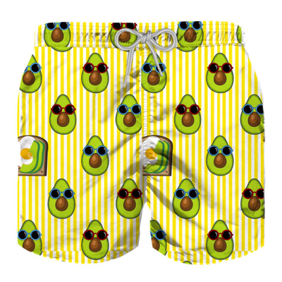 MC2 SAINT BARTH AVOCADO PRINT BOY SWIM SHORTS 