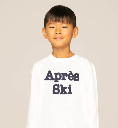 Mc2 Saint Barth Kids' Après Ski Tapered Boy T-shirt In White