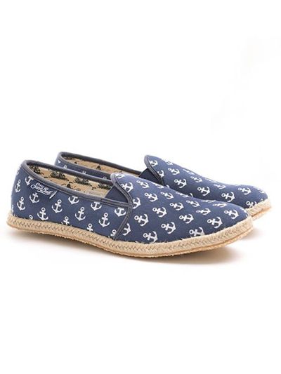 Mc2 Saint Barth Anchor Canvas Shoes For Men In Blue