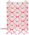 Noir Kei Ninomiya Pearl-embellished Safety Pin Silicone Cross-body Bag In Silver Pink